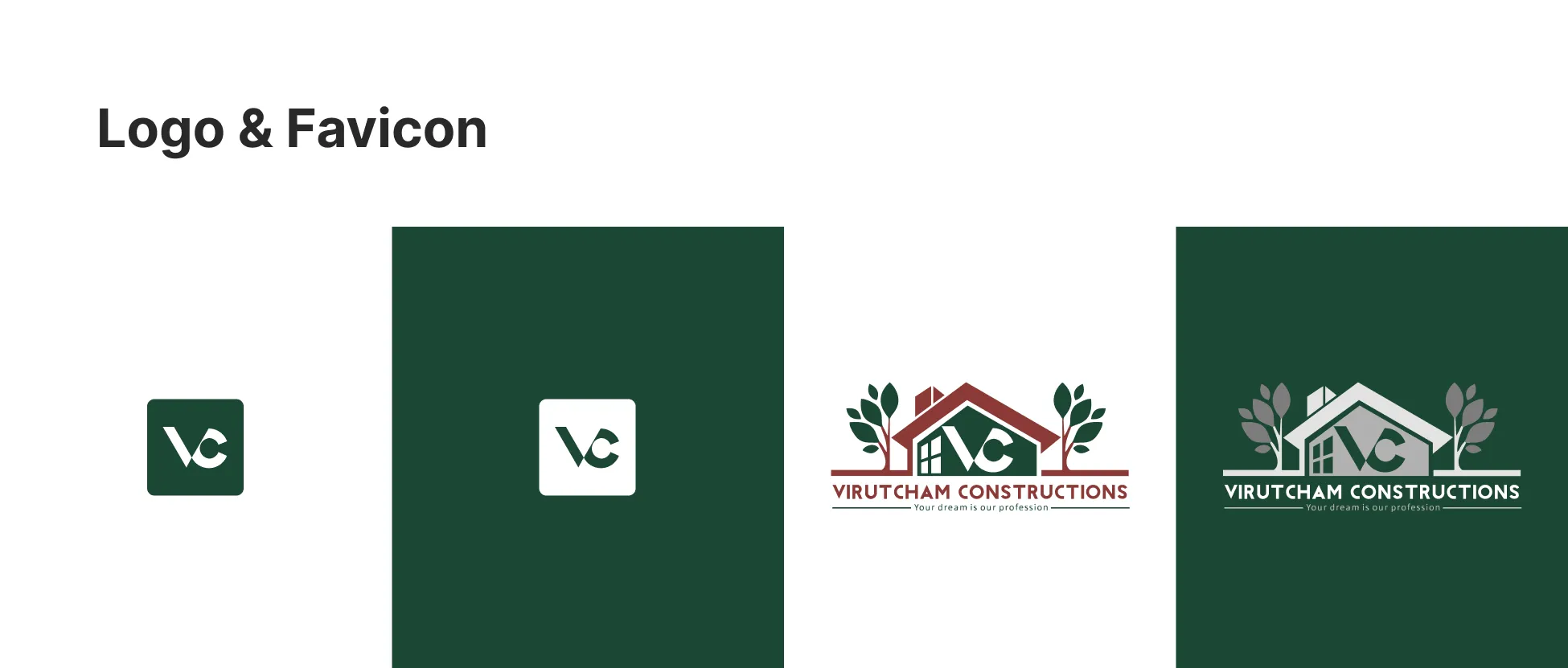 VV Constructions Logos